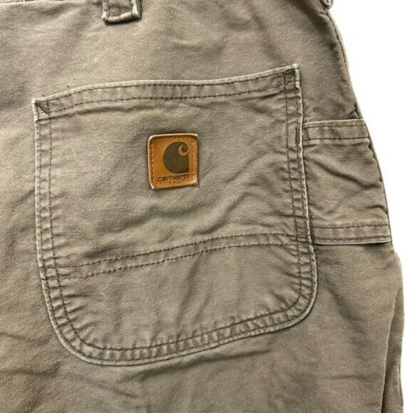 Carhartt Men's 38x30 Pants Canvas Original Dungaree Fit Carpenter Brown B151 LBR - Picture 3 of 7